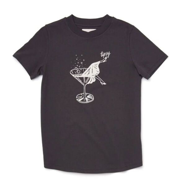 Ban.do Tops - Quirky 100% Cotton Tipsy Retro Tee Size Medium